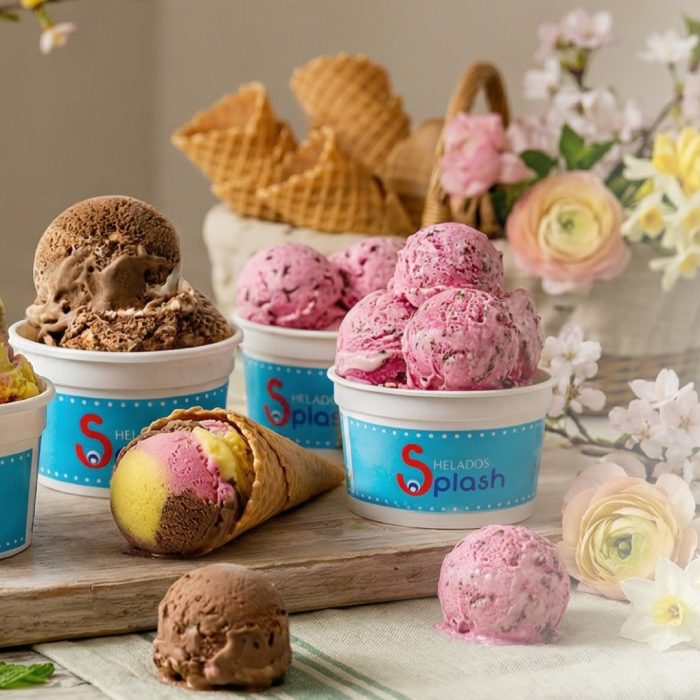 Vasos y barquillas de helado de Helados Splash SD